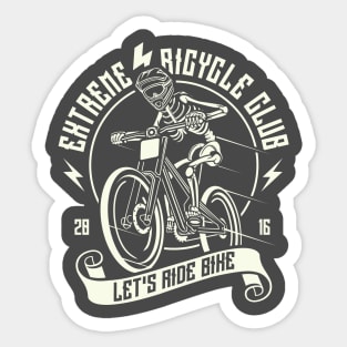 Extreme Bicycle Club Let’s Ride Bike Racing Sticker